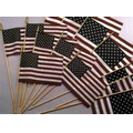 8" x 12" Economy Cotton US Stick Flag with Spear Top on a 24" Dowel